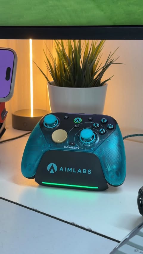Instagram post by @developeradam for GameSir. Caption reads: [...] great controller from the guys at @mygamesir....