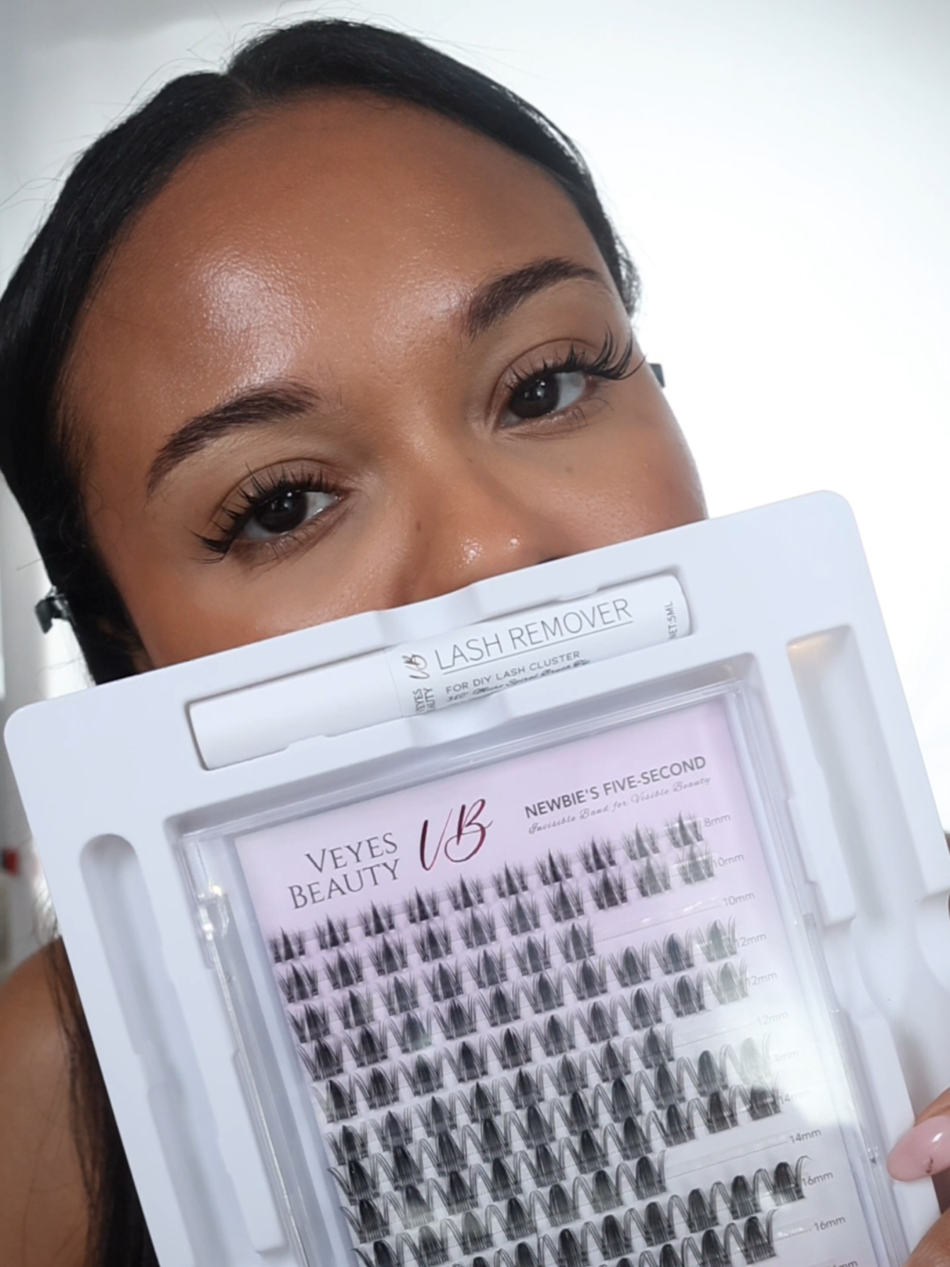 TikTok post by @ashleyugccreator for VeyesBeauty. Caption reads: [...] code 'ashleyu15' to get 15% off.....