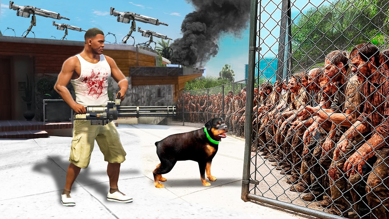 YouTube post by @WefeOfficial for SteelSeries. Caption reads: SAVING FRANKLIN'S HOUSE from ZOMBIES in GTA 5.