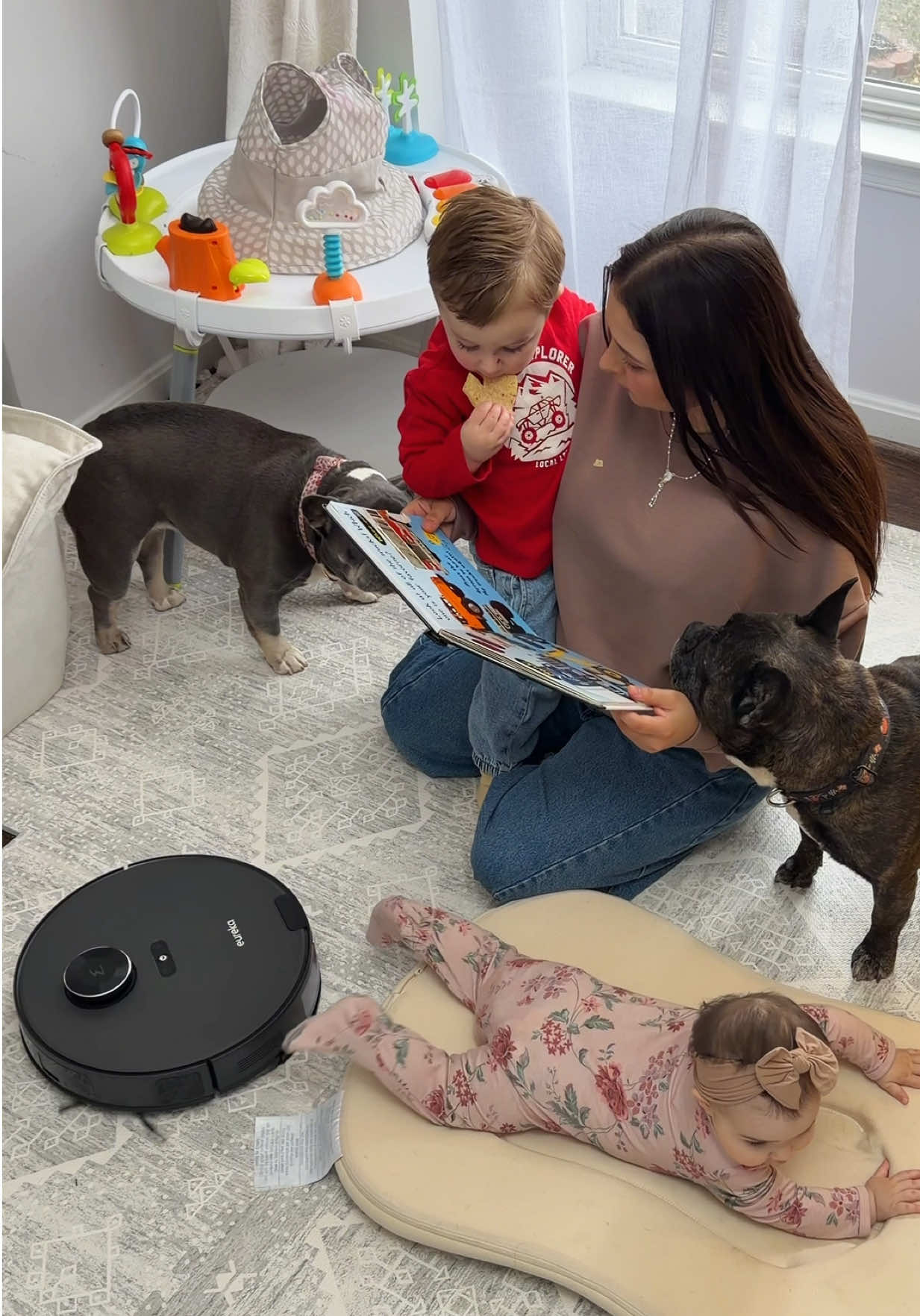 TikTok post by @fiorella.del for Eureka. Caption reads: Love my personal housekeeper 🫧🧼✨ @EurekaUS Grab....