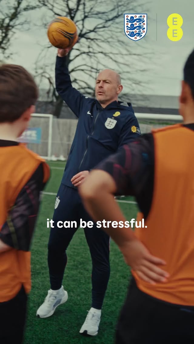 Instagram post by @versus for EE. Caption reads: Lee Carsley knows that setbacks are part of [...].