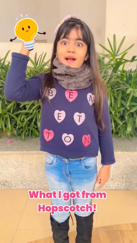 Instagram post by @parenting_gram for Hopscotch. Caption reads: Look, I got such a beautiful sweat shirt from....