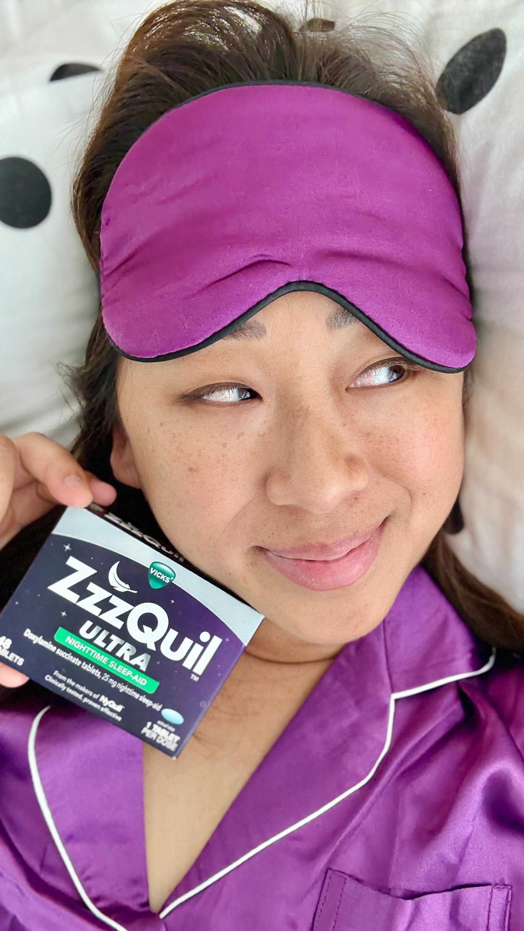 Instagram post by @thehustlingmama for ZzzQuil. Caption reads: #Ad #ZzzQuil_Partner I’ve got 15 kids showing up....