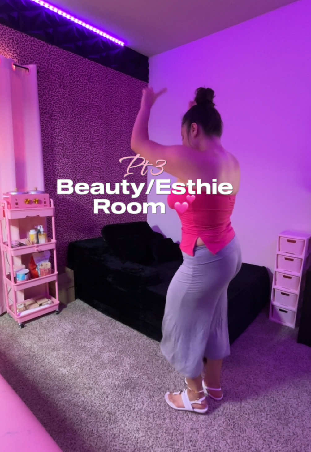 TikTok post by @citklalii for OVIOS OFFICIAL. Caption reads: Pt 3. Adding The Couch Bed to My....