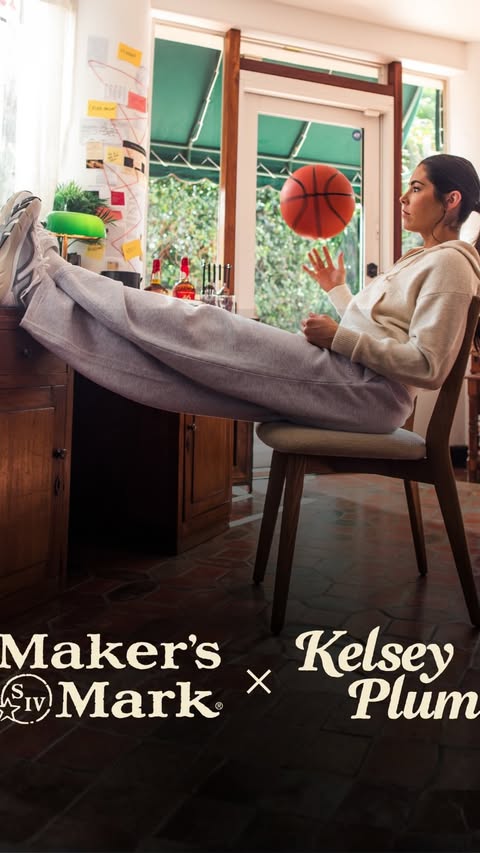 Instagram post by @kelseyplum10 for Maker's Mark. Caption reads: #AD21+ Excited to partner with @makersmark.....