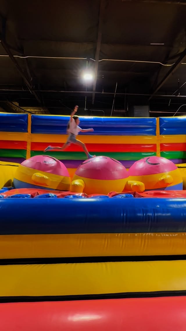 Instagram post by @theazmoms for Funbox. Caption reads: We celebrated our son’s 5th birthday at Funbox in....