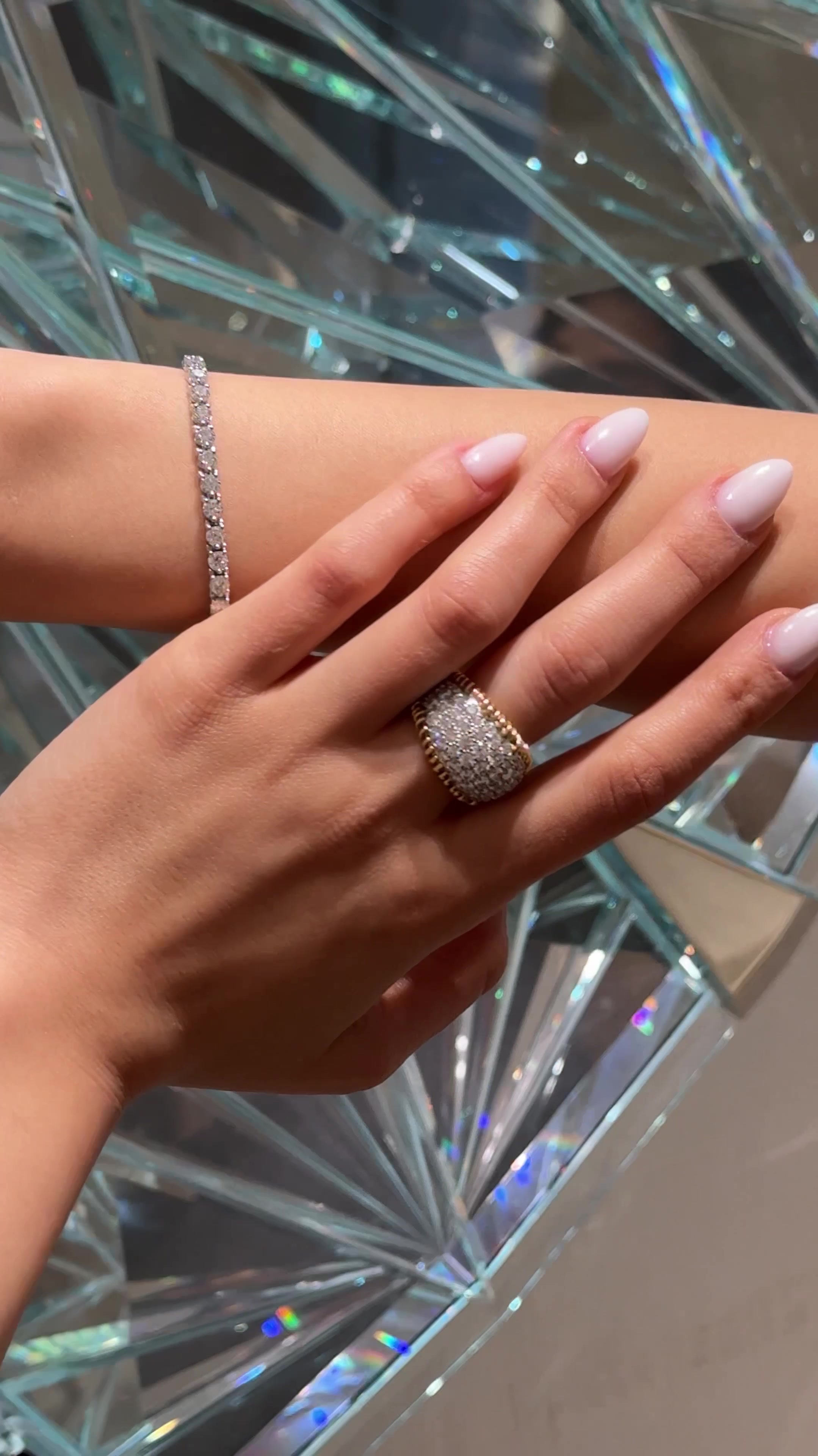 TikTok post by @rashanmh for Tiffany & Co.. Caption reads: Diamonds are a girls best friend✨ @Tiffany&Co.....