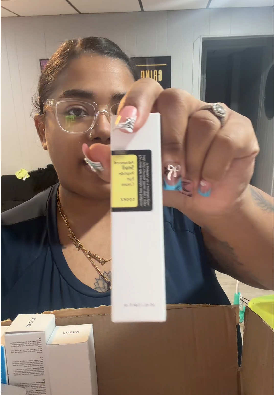 TikTok post by @_mrs.knight_ for COSRX. Caption reads: Great products from @COSRX US  😍😍 #cosrxpartner....