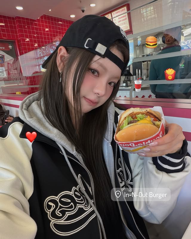 Instagram post by @eun31_ch for MLB. Caption reads: 냠냠😋❤️샌프란시스코 먹방 모음 #광고#MLBKOREA #MLBCREW#샌프란시스코관광청.