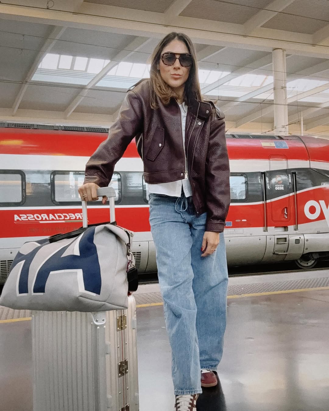 Instagram post by @tastyride for Brumate. Caption reads: Barcelona x the weekend 🚂👋🏻

1. Outfit  check....