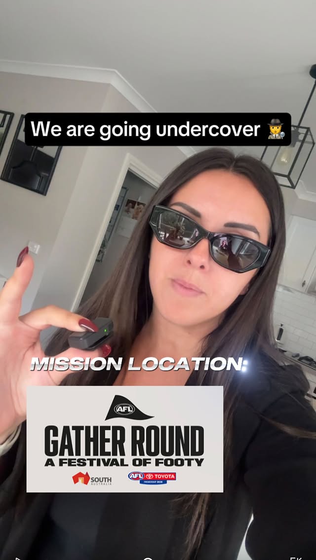 Instagram post by @tiffanykrylov for Kayo Sports. Caption reads: Hosted by @kayosports for Gather Round but making....