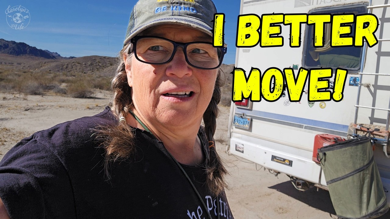 YouTube post by @CarolynsRVLife for BLUETTI. Caption reads: [...] Never run out of power with Bluetti's [...].