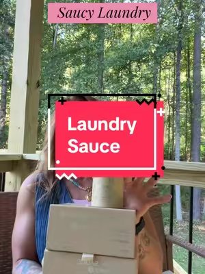TikTok post by @meganugcgoods for Laundry Sauce. Caption reads: Your complete laundry hack by @Laundry Sauce Pods,....