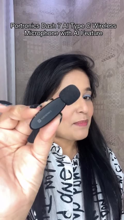 Instagram post by @hiimaaniisharmaofficial for Portronics. Caption reads: Portronics Dash 7 Ai 
Best Microphone for creating....