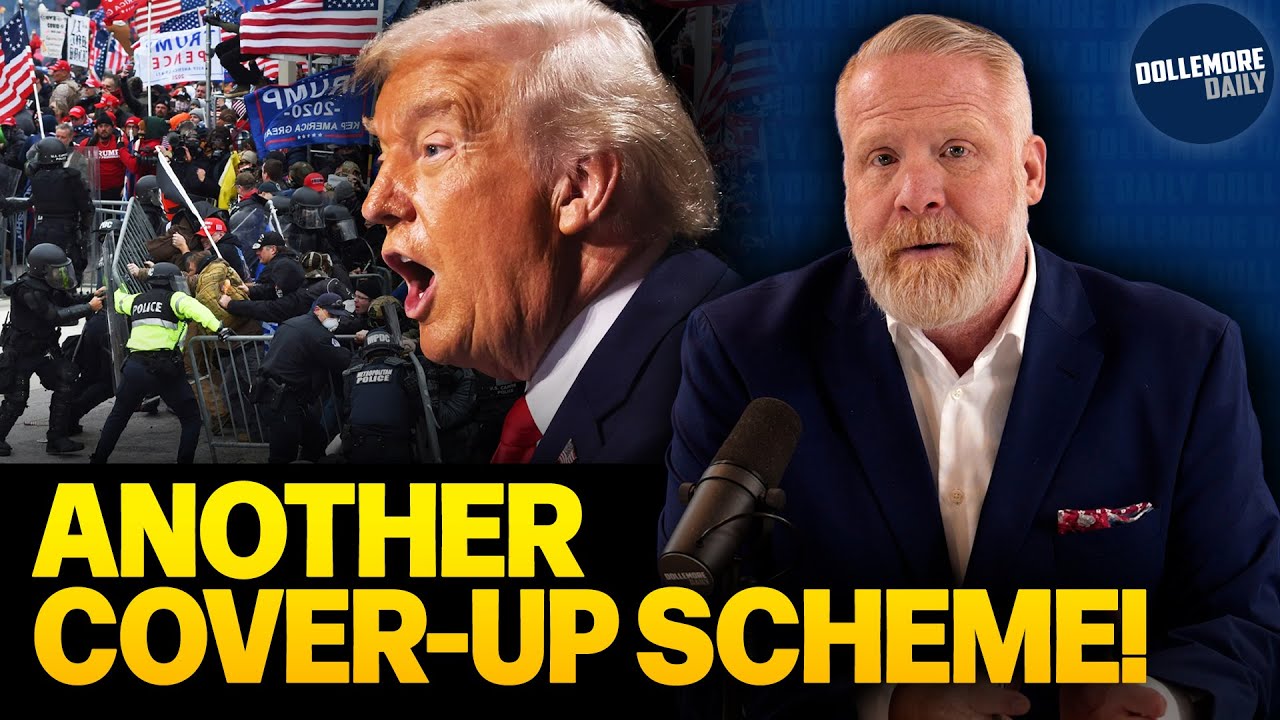 YouTube post by @dollemore for Sheath Underwear. Caption reads: Donald Trump is PERSONALLY HIDING JANUARY 6....