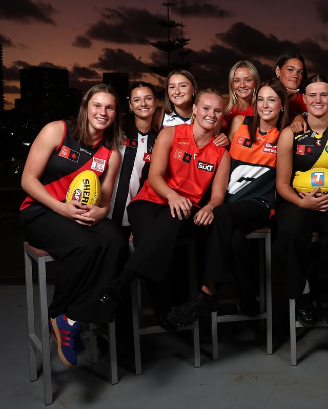 Instagram post by @aflwomens for Telstra. Caption reads: Class of ‘25 🌟.