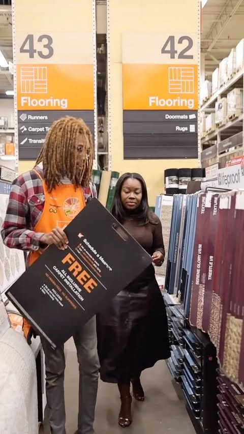 Instagram post by @styledbycasanova for The Home Depot. Caption reads: Three rooms, one transformative upgrade. 🏡 From....