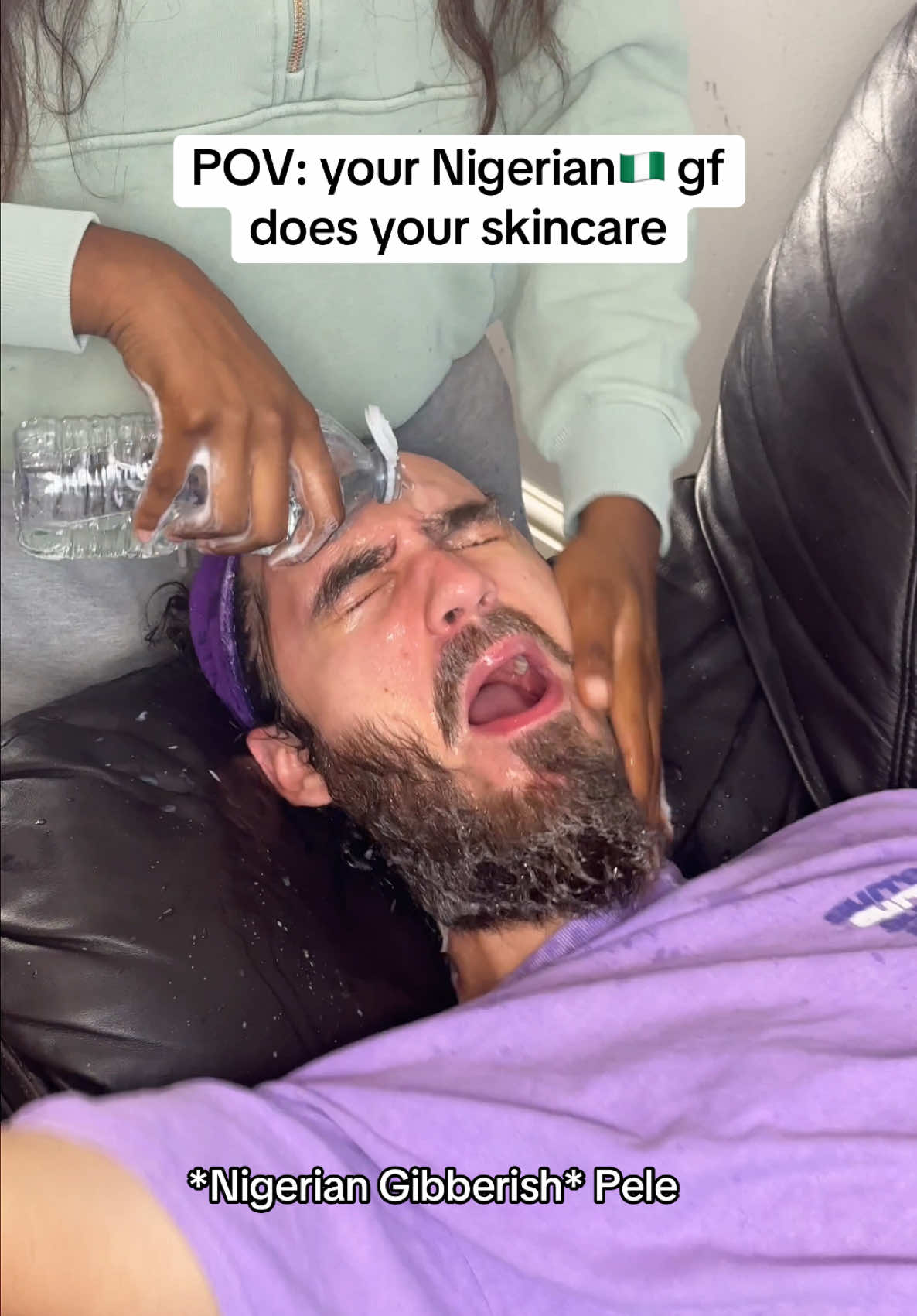 TikTok post by @viktorandria for Haruharu Wonder. Caption reads: Wait till the end 😭😂 trust me he enjoys it 👀....