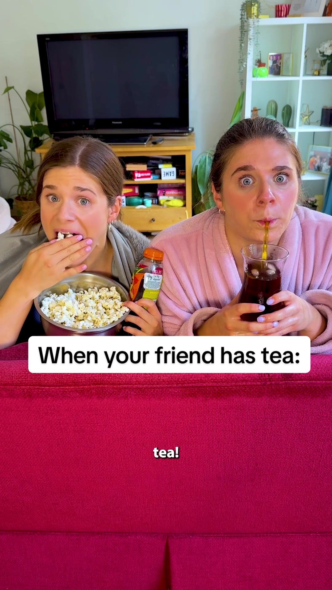 TikTok post by @thegilberttwins for Lipton Ice Tea Switzerland. Caption reads: Did someone say TEA?! Send this to the friends....