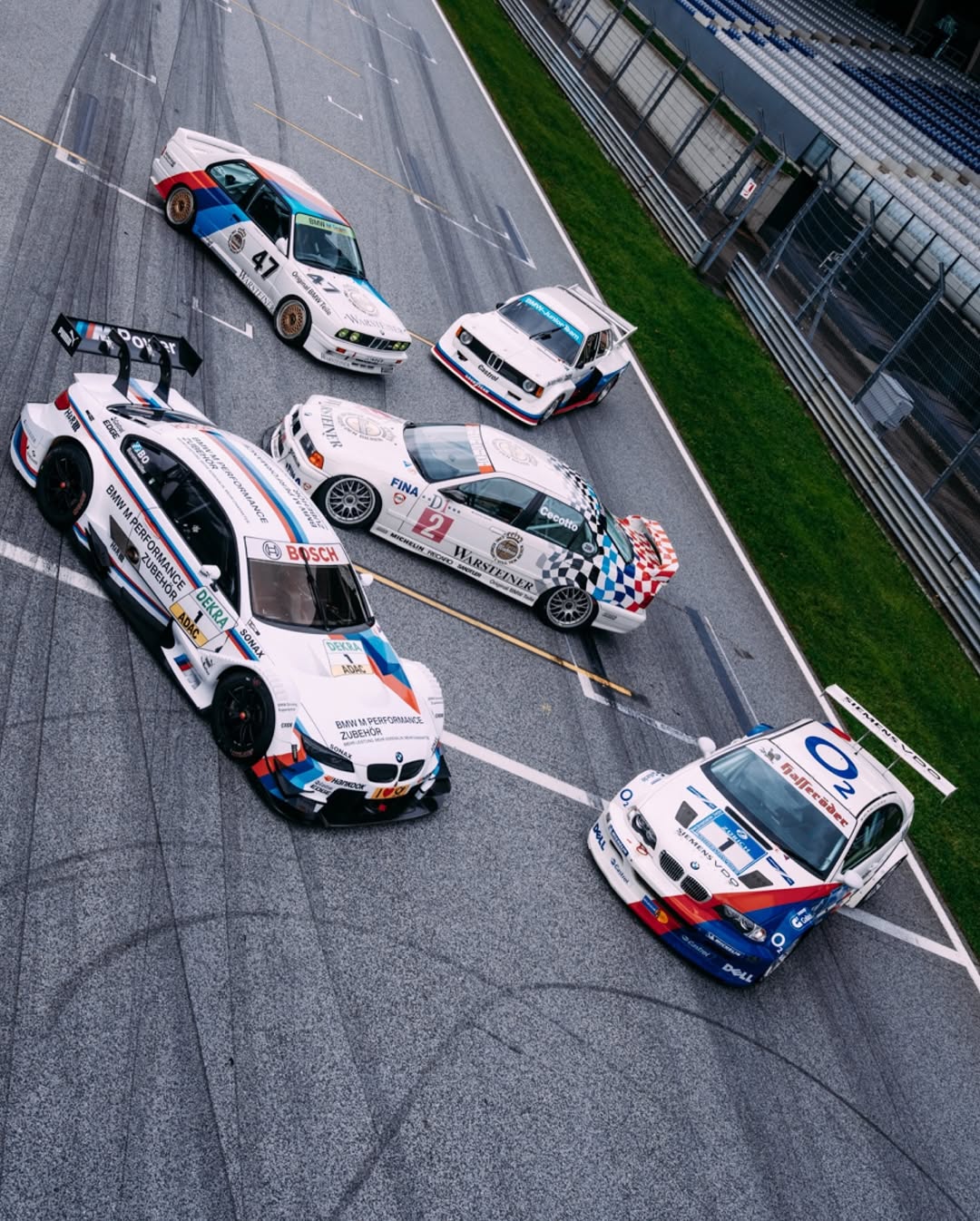 Instagram post by @bmwm for BMW. Caption reads: Half a century of racing heritage, ready to take....