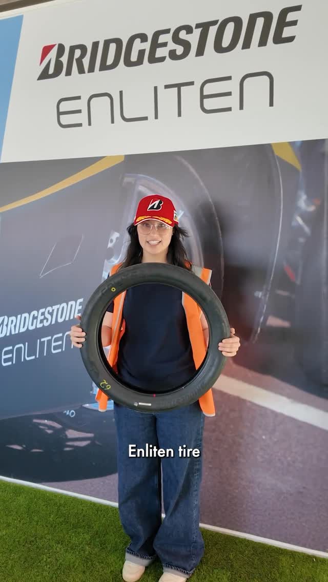 Instagram post by @f1elly for Bridgestone. Caption reads: [...] to Adelaide… powered by the sun!☀️....