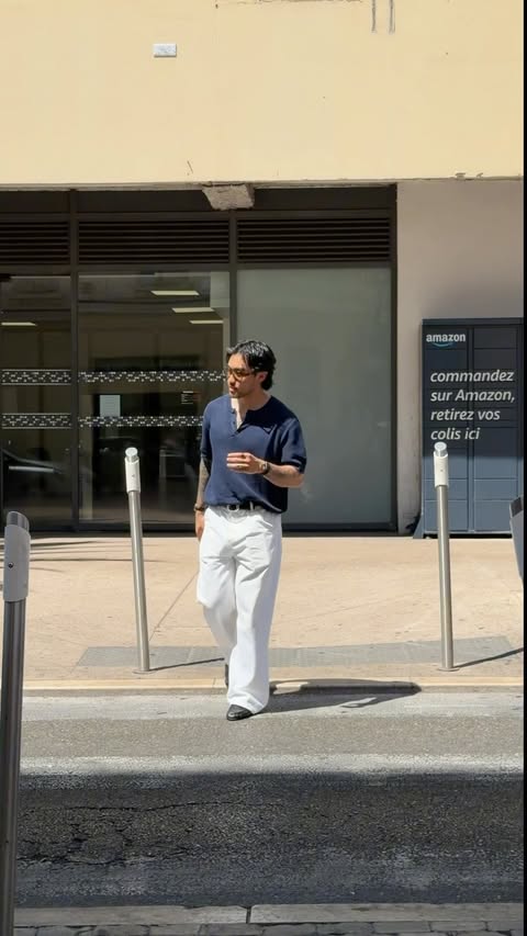 Instagram post by @alexthanhn for Banana Republic. Caption reads: [...] polos and stand out T’s from....