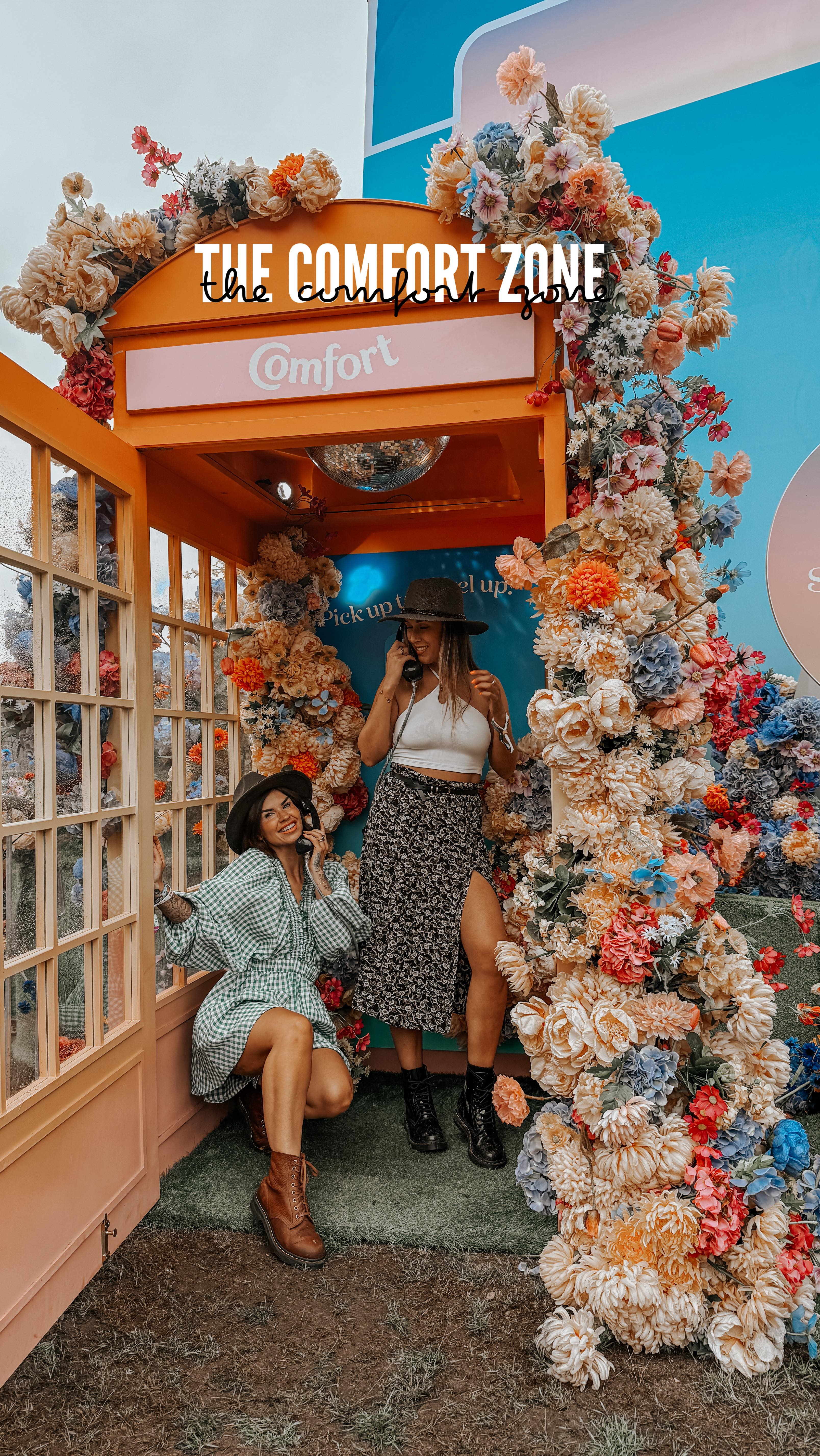 Instagram post by @megankatemarchant for Comfort UK & Ireland. Caption reads: I went to a festival and it didn’t even feel like....