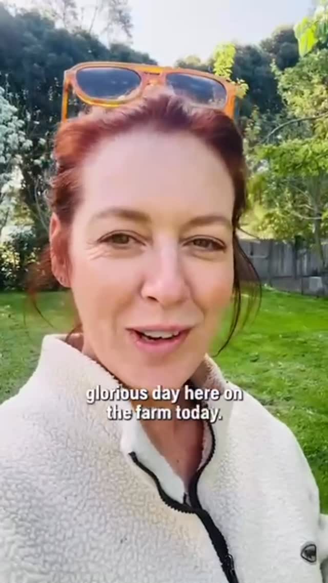 Instagram post by @gorgicoghlan for Husqvarna. Caption reads: [...] EASY on the farm with our brand new....