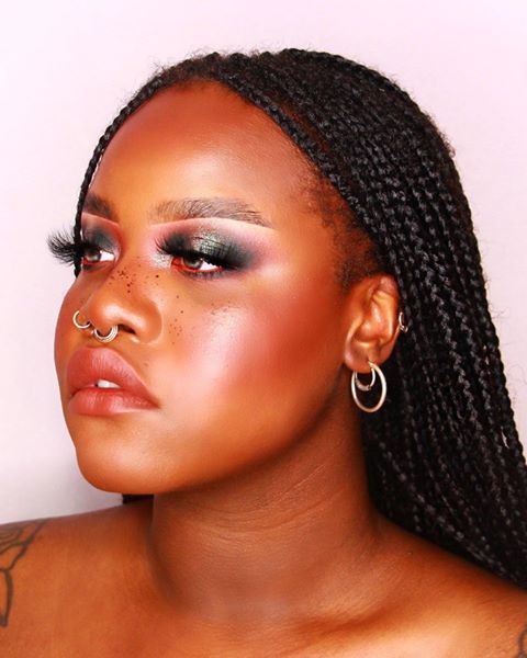 Instagram post by @namglam for Ben Nye Makeup. Caption reads: [...] shape tape
▪️Powder - @bennyemakeup ▪️Eyes -....