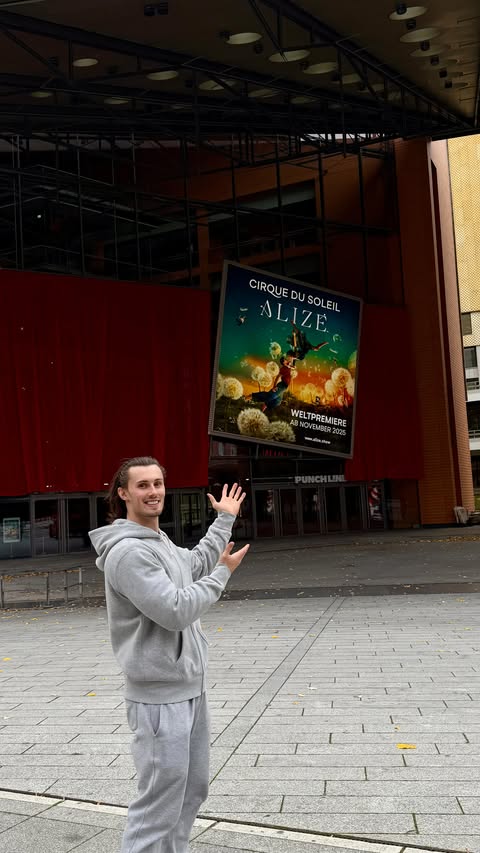 Instagram post by @j0ehill for Cirque du Soleil. Caption reads: Hard to believe we’ve been performing this for....