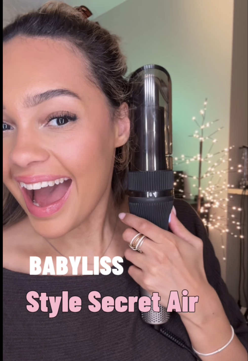 TikTok post by @christineberg99 for BaByliss. Caption reads: Reklame @babyliss ✨NYHET! Style Secret Air!....