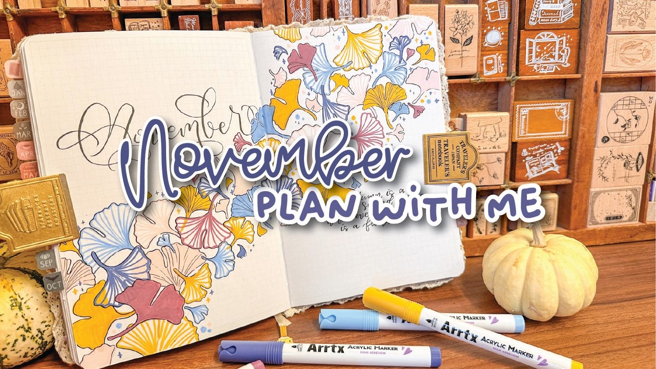 YouTube post by @mochibujo for Archer and Olive. Caption reads: NOVEMBER 2025 PLAN WITH ME | ft. ARRTX.