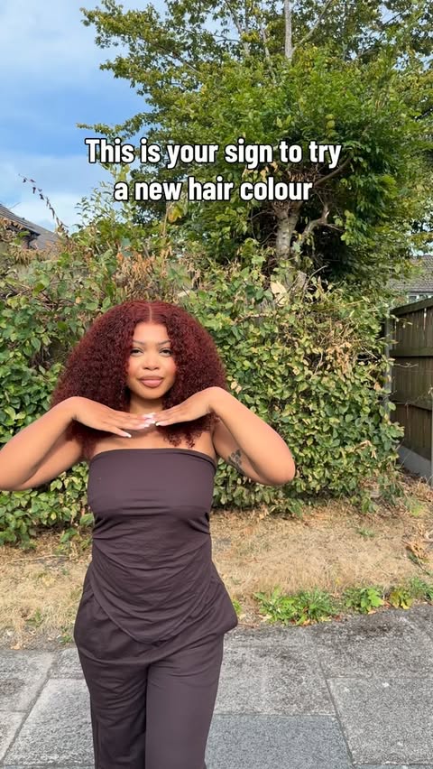 Instagram post by @the_chosen_twox for UNice Hair. Caption reads: Your sign to try RED😍 this is @unicehairwigs....