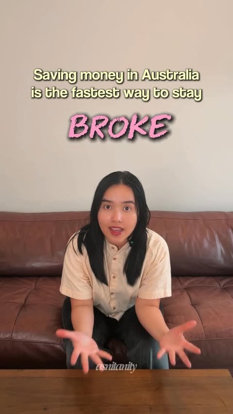 Instagram post by @asnitanity for Moomoo. Caption reads: [...] starting my investing journey on MooMoo....