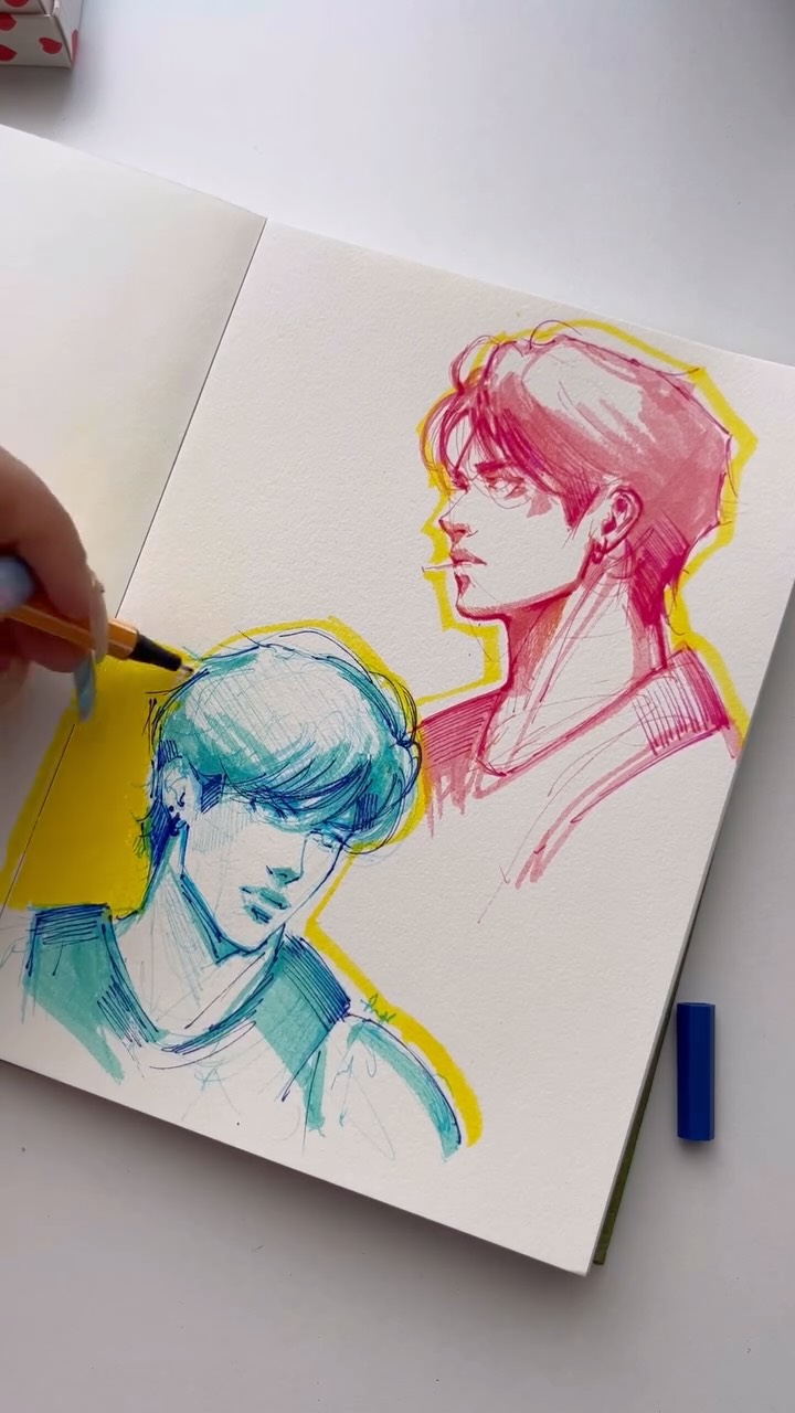 Instagram post by @pngfanart for STABILO. Caption reads: Portrait sketching with Stabilo 

#startbeginning....