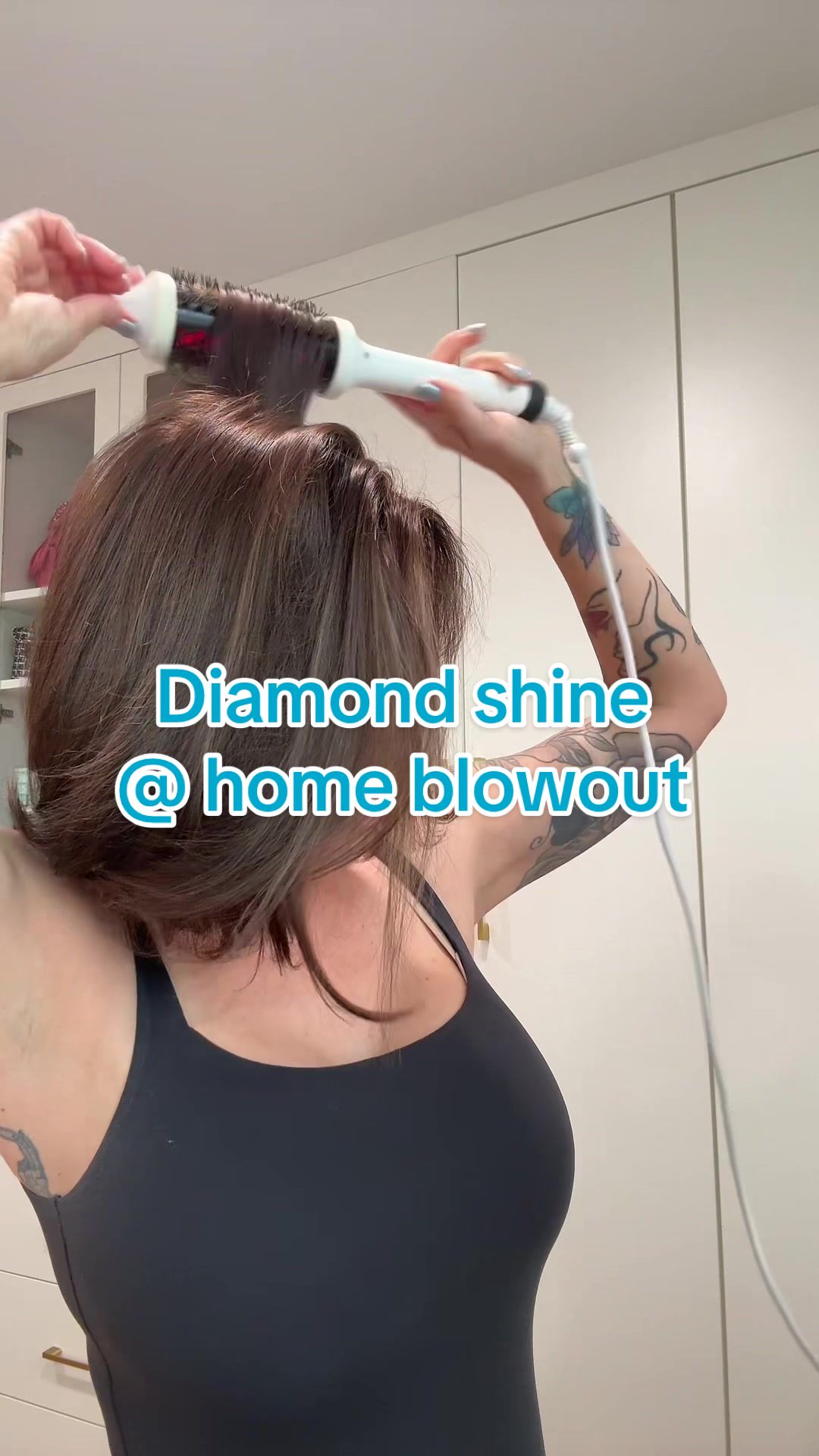 TikTok post by @thebravomom for BondiBoost. Caption reads: [...] diamond shine hair @Garnier USA @BondiBoost....