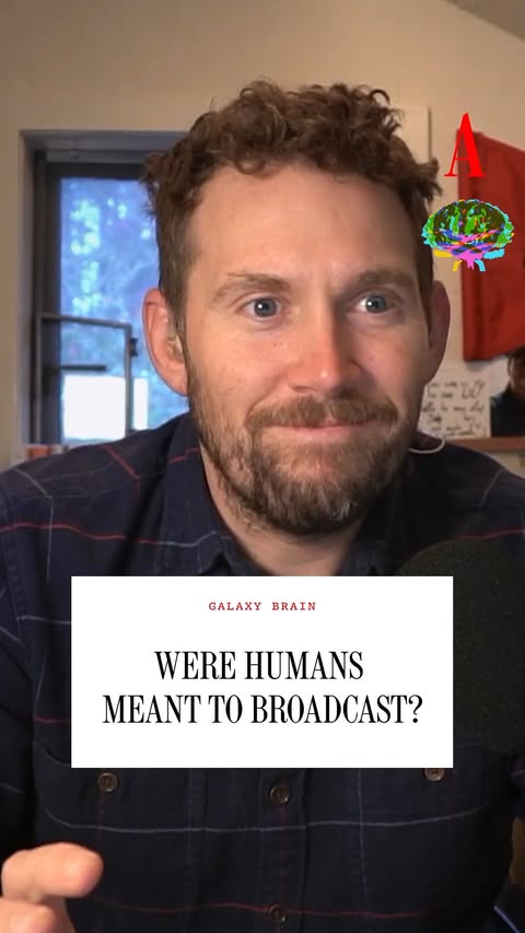 Instagram post by @cwarzel for The Atlantic. Caption reads: "I feel pretty ominous about the future,“ Derek....