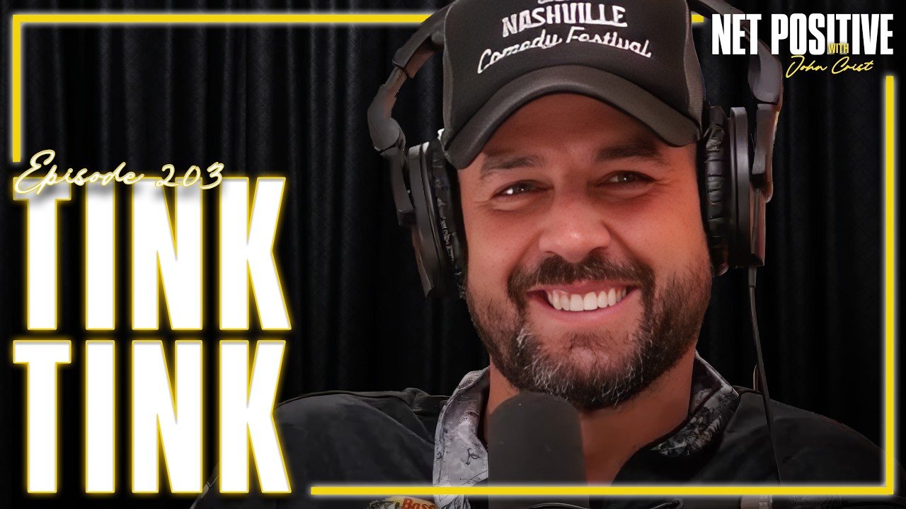 YouTube post by @netpositivepod for MALIA. Caption reads: Tink Tink | Net Positive with John Crist.