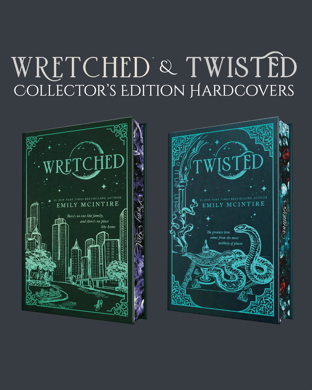 Instagram post by @itsemilymcintire for Bloom Books. Caption reads: Wretched & Twisted Collector’s Edition Reveal Day!....
