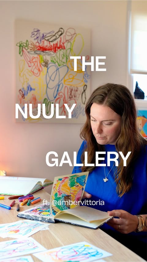 Instagram post by @amber_vittoria for nuuly. Caption reads: We partnered with LA-based artist,....