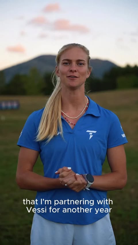 Instagram post by @disctay for Vessi. Caption reads: Let's run it back! @vessi 

Vessi.com/disctay.