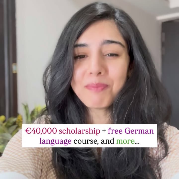 Instagram post by @sheenamgautam for Expatrio. Caption reads: Comment Expatrio to get the scholarship link....