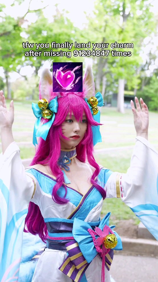 Instagram post by @futaricosplay for League of Legends. Caption reads: New Yone dance animation? @leagueoflegends Yone:....