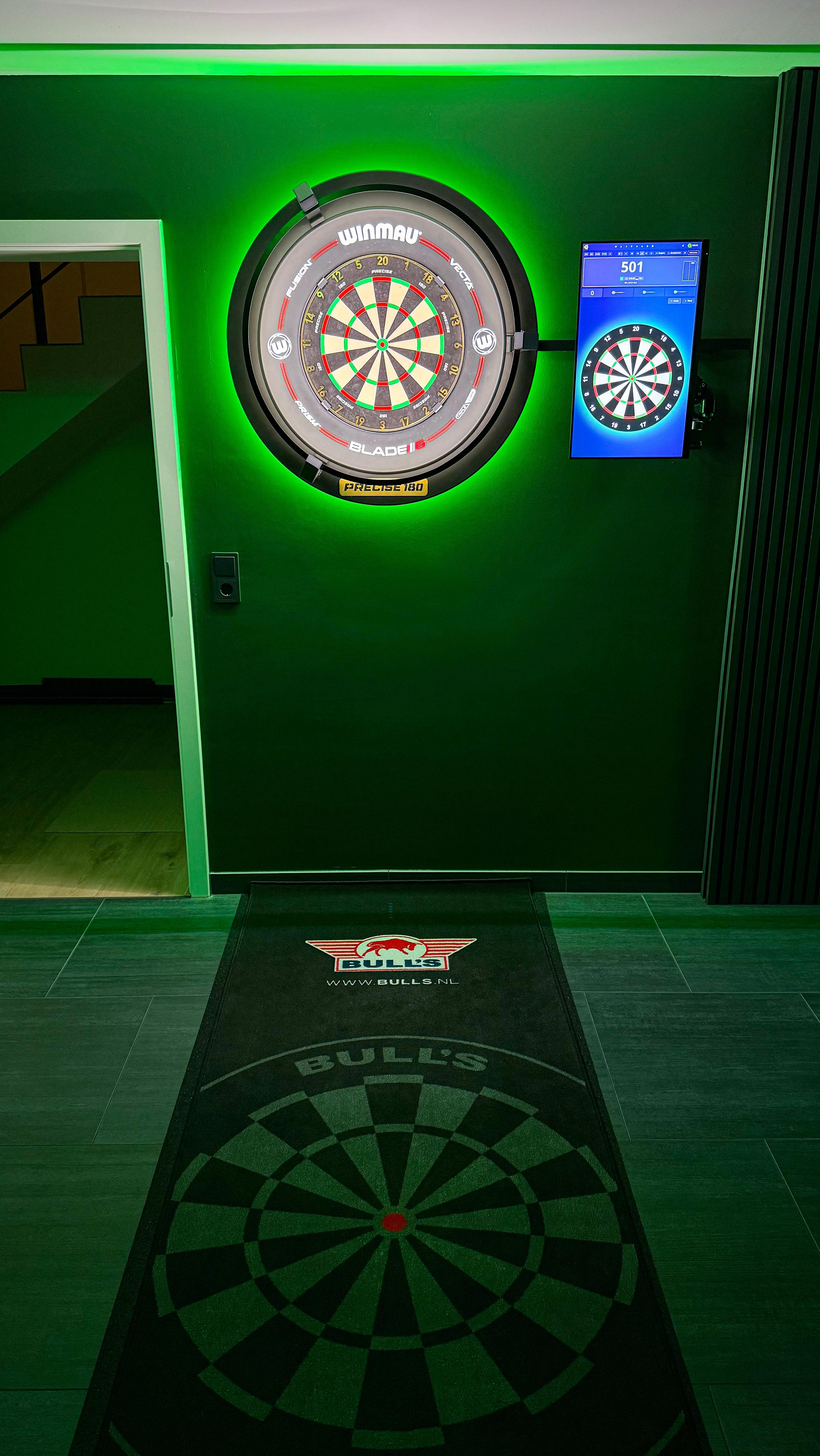 Instagram post by @beechway.house for MOZA Racing. Caption reads: [...] #precise180 #winmau #simracing #mozaracing....