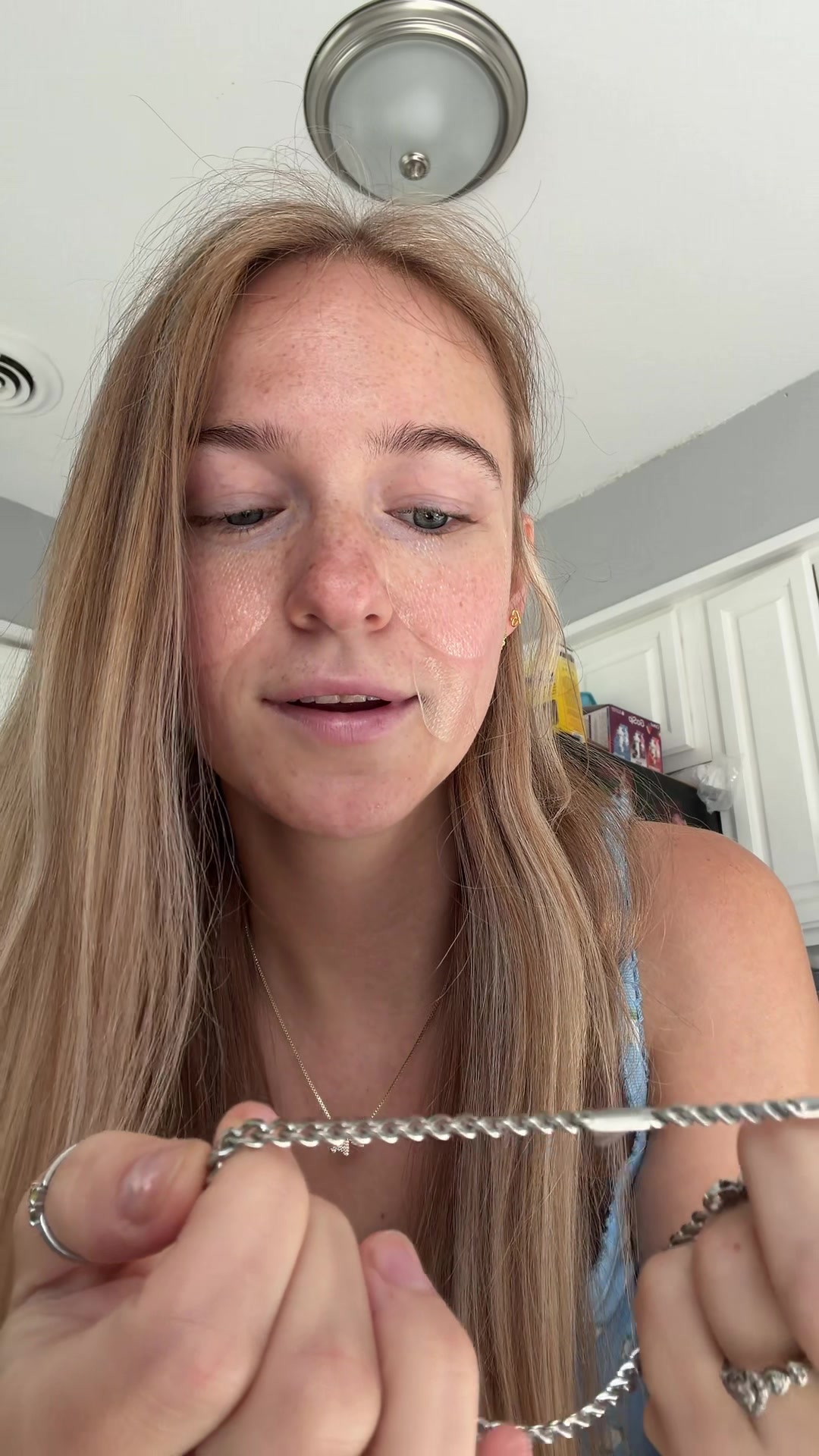 TikTok post by @ashlynn.mann for PROSTEEL. Caption reads: [...] chain for dad with fast shipping @PROSTEEL....