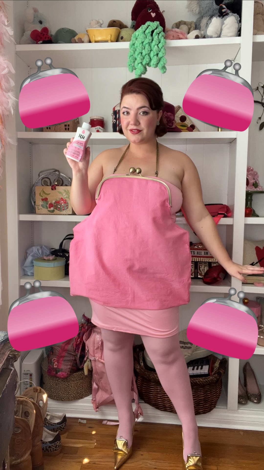 Instagram post by @alyssafunnyofficial for Rit Dye. Caption reads: The 👛 emoji has come to life with @ritdye #ritdye....