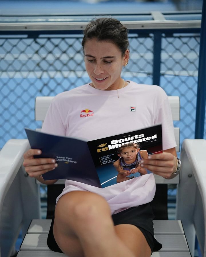 Instagram post by @emma_navarro48 for Sports Illustrated. Caption reads: [...] I’m so excited to share @Dove and....