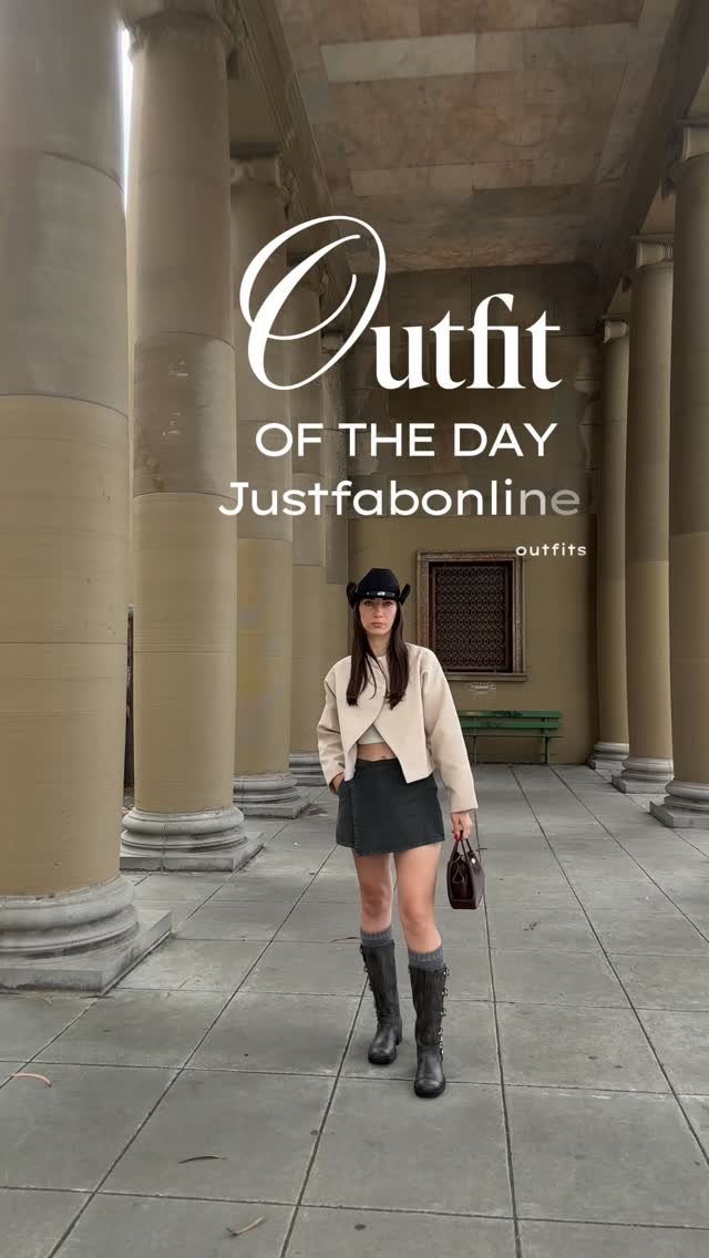 Instagram post by @denizbbts for JustFab. Caption reads: [...] you through the season… this is it. 🔥....
