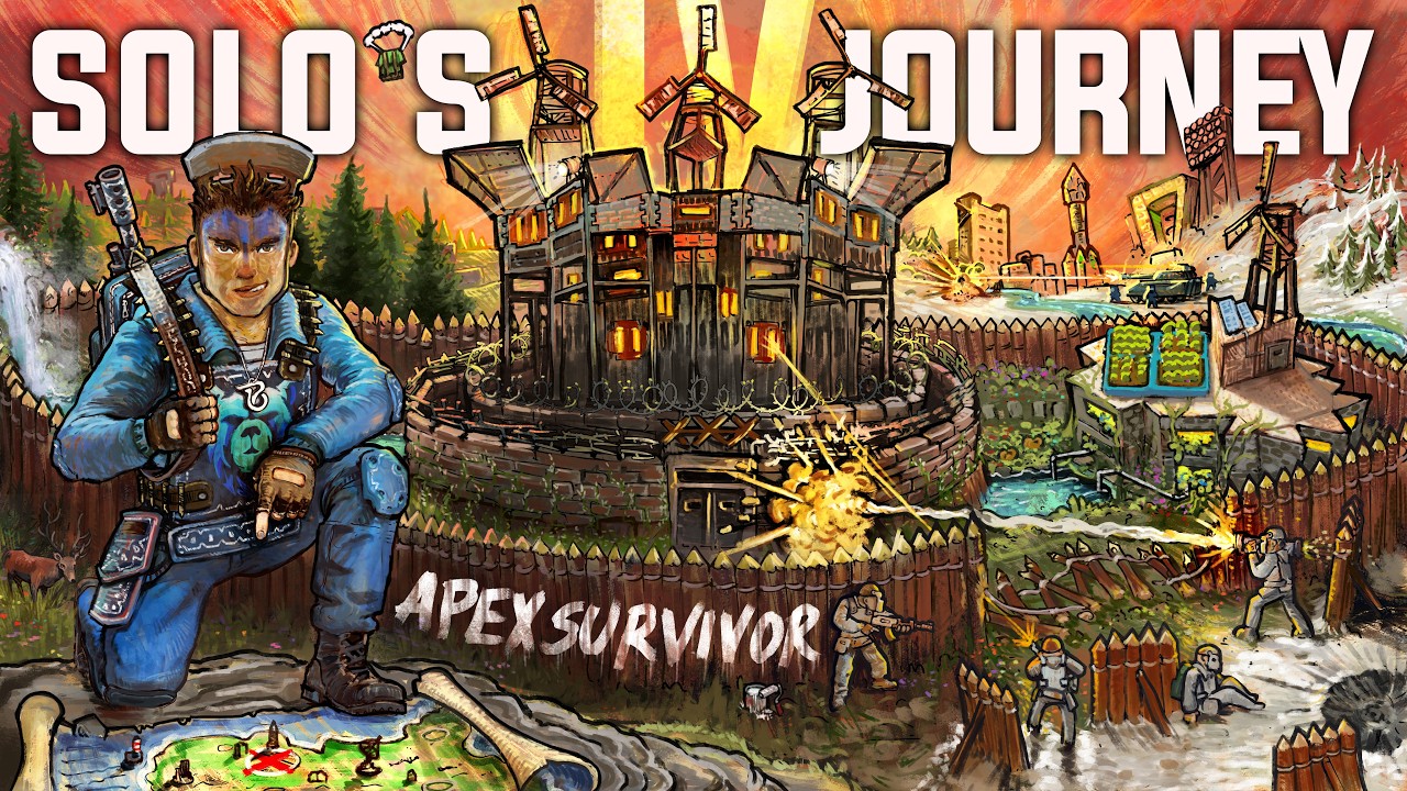 YouTube post by @Blooprint for youtooz. Caption reads: Rust - A Solo's Journey IV: Apex Survivor (Movie).