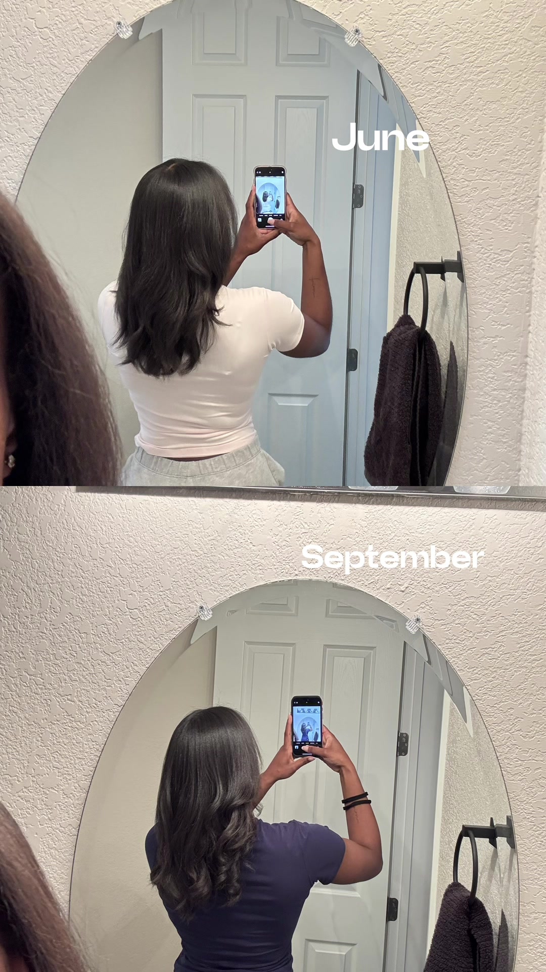 TikTok post by @sa.miyahh for MaryRuth Organics. Caption reads: & these are both after getting my ends clipped....